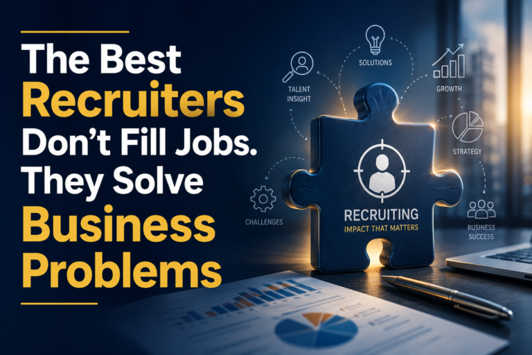 The Best Recruiters Don’t Fill Jobs. They Solve Business Problems
